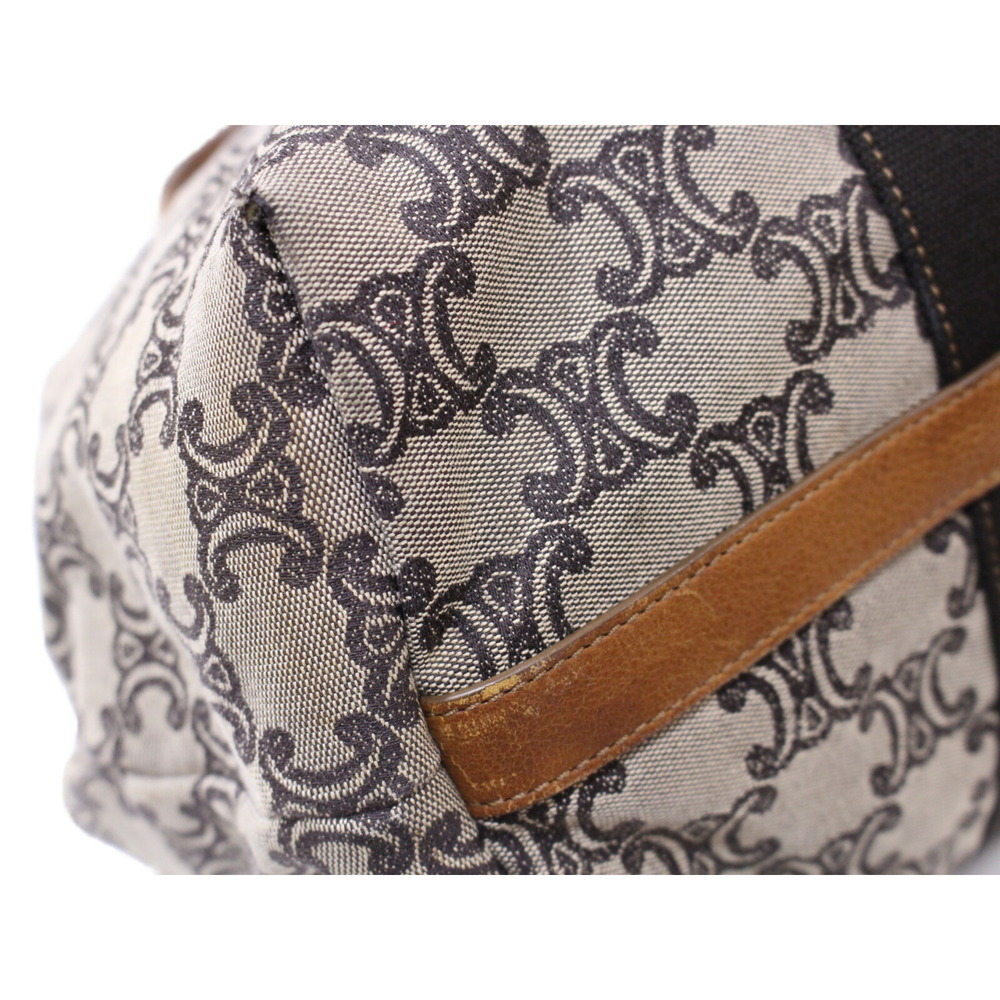 Celine Triomphe Tote Bag Brown Canvas Leather - Picture 6 of 7